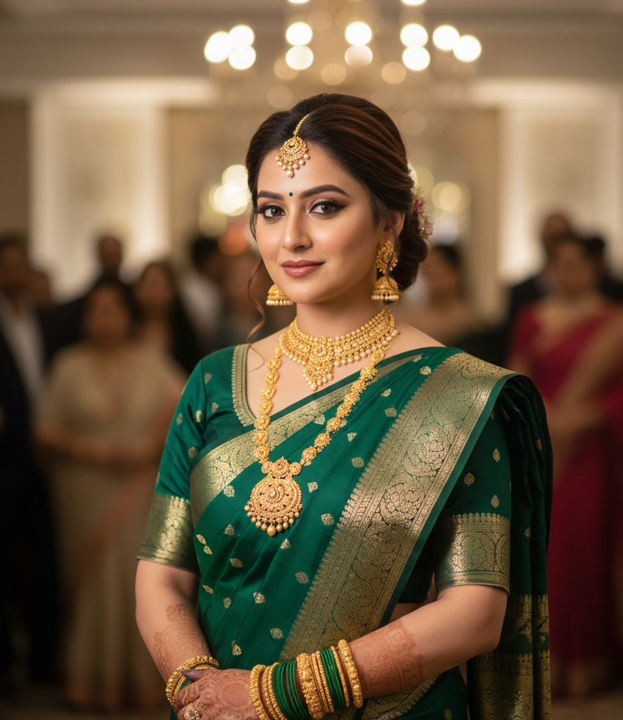 Mou Banerjee wearing LGP jewelry